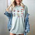 Snowman Reading Book Santa Christmas Bookish Teacher Women's Comfort Colors T-Shirt Denim Snowman Reading Book Santa Christmas Bookish Teacher Women's Comfort Colors T-Shirt Denim