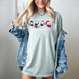 Snowman Reading Books Teacher Librarian Bookworm Christmas Women's Comfort Colors T-Shirt Denim