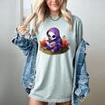 Spooky Grim Reaper Reading A Book Cute Creepy Halloween Women's Comfort Colors T-Shirt Denim Spooky Grim Reaper Reading A Book Cute Creepy Halloween Women's Comfort Colors T-Shirt Denim