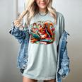 Squirrel Reading a Book Lover Bookworm Women's Comfort Colors T-Shirt Denim