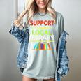 Support Your Local Library Librarian Reader Book Lover Women's Comfort Colors T-Shirt Denim