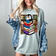 Teacher Librarian Kawaii Penguin Book Lover Penguin Women's Comfort Colors T-Shirt Denim