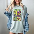 Teenage Mutant Ninja Turtles Retro Neon Comic Book Panels Women's Comfort Colors T-Shirt Denim