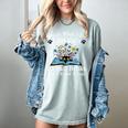 That’s What I Do Pet Cats Read Books Forget Things Flower Women's Comfort Colors T-Shirt Denim