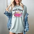 Tired Moms Book Club Running On Coffee Chaos And Chapter Cat Women's Comfort Colors T-Shirt Denim