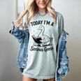 Today I'm A Serious Goose Animal Reading Book Lovers Women's Comfort Colors T-Shirt Denim Today I'm A Serious Goose Animal Reading Book Lovers Women's Comfort Colors T-Shirt Denim