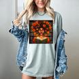 History Month Black Afro Girl Women Book Lovers Women's Comfort Colors T-Shirt Denim