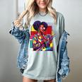 History Woman Reading Book Geometric Girl Educated Women's Comfort Colors T-Shirt Denim