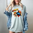 Toucan Reading Book Women's Comfort Colors T-Shirt Denim Toucan Reading Book Women's Comfort Colors T-Shirt Denim