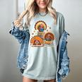 Turkey Read Books Reading Fall Thanksgiving Teacher Women's Comfort Colors T-Shirt Denim