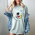 UFO Alien Astronaut Reading Book In Space Women's Comfort Colors T-Shirt Denim UFO Alien Astronaut Reading Book In Space Women's Comfort Colors T-Shirt Denim