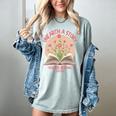 Unearth a Story 2026 Summer Reading Program Flowers Book Premium Tri-Blend Women's Comfort Colors T-Shirt Denim