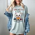 Unearth a Story Cute Kitten Summer Reading 2026 Cat Book Women's Comfort Colors T-Shirt Denim Unearth a Story Cute Kitten Summer Reading 2026 Cat Book Women's Comfort Colors T-Shirt Denim