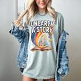 Unearth A Story Rainbow Treasure Book Women's Comfort Colors T-Shirt Denim