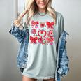 Valentine Teacher Coquette Bow Pencil Heart Book Girl Women Women's Comfort Colors T-Shirt Denim Valentine Teacher Coquette Bow Pencil Heart Book Girl Women Women's Comfort Colors T-Shirt Denim