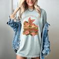 Valentine's Swooning Over Stories Cupid And Book Lover Tee Women's Comfort Colors T-Shirt Denim