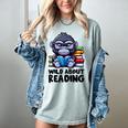 Wild About Reading Book Lover Gorilla Women's Comfort Colors T-Shirt Denim