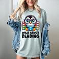 Wild About Reading Book Lover Penguin Women's Comfort Colors T-Shirt Denim Wild About Reading Book Lover Penguin Women's Comfort Colors T-Shirt Denim