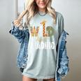 Wild About Reading Books Animal Theme Bookworm Library Day Women's Comfort Colors T-Shirt Denim