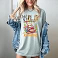 Wild About Reading Books Reader Lover Funny Teacher Animals For Men Women Kids Women's Comfort Colors T-Shirt Denim