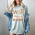 Wild About Reading Teacher Reading Books Back To School Women's Comfort Colors T-Shirt Denim