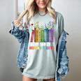 Women Floral Book Big Fan Of Human Rights Liberal Protest Women's Comfort Colors T-Shirt Denim