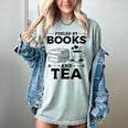 Women's Fueled By Books And Tea Book Lover Bookworm Reading Books Women's Comfort Colors T-Shirt Denim