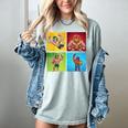 Wrestling Comic Book Wrestler Mexican Lucha Libre Mask Women's Comfort Colors T-Shirt Denim
