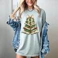 Xmas Tree Books Merry Christmas Coquette Bow Teacher Holiday Women's Comfort Colors T-Shirt Denim Xmas Tree Books Merry Christmas Coquette Bow Teacher Holiday Women's Comfort Colors T-Shirt Denim