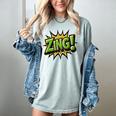 ZING Comic Book Retro Artwork – Cartoon Collector Women's Comfort Colors T-Shirt Denim ZING Comic Book Retro Artwork – Cartoon Collector Women's Comfort Colors T-Shirt Denim