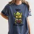100 Book Goblin Cute Book Reader And Library Lover Women's Comfort Colors T-Shirt Moss