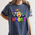 100 Days In The Book Fun 100 Days Of School Boy Girl Teacher Women's Comfort Colors T-Shirt Moss
