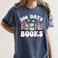 100 Days In The Books School Reading Celebration Women's Comfort Colors T-Shirt Moss