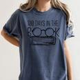 100 Days Of SCHOOKBook Nerd Book Lover Reading Librarian Boo Women's Comfort Colors T-Shirt Moss