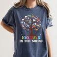 100 Days Of School 100th Day In The Books Reading Teacher Women's Comfort Colors T-Shirt Moss 100 Days Of School 100th Day In The Books Reading Teacher Women's Comfort Colors T-Shirt Moss