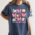100 Days Of School Coquette Bow School Bus Pencil Books Women's Comfort Colors T-Shirt Moss 100 Days Of School Coquette Bow School Bus Pencil Books Women's Comfort Colors T-Shirt Moss
