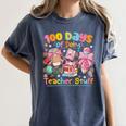 100th Day Of School Teacher 100 Days Coffee Books Women's Comfort Colors T-Shirt Moss 100th Day Of School Teacher 100 Days Coffee Books Women's Comfort Colors T-Shirt Moss