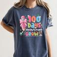 100th Day Of School Teacher Women Floral Books Women's Comfort Colors T-Shirt Moss 100th Day Of School Teacher Women Floral Books Women's Comfort Colors T-Shirt Moss