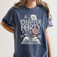 1986 Chapter Forty 40th Birthday Wildflower Book 40 Year Old Women's Comfort Colors T-Shirt Moss