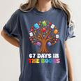 67 Days In The Books Reading Teacher 67th Day Of School Kids Women's Comfort Colors T-Shirt Moss 67 Days In The Books Reading Teacher 67th Day Of School Kids Women's Comfort Colors T-Shirt Moss
