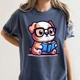 Adorable Book Lover Bulldog With Reading Glasses Cute Raglan Baseball Tee Women's Comfort Colors T-Shirt Moss Adorable Book Lover Bulldog With Reading Glasses Cute Raglan Baseball Tee Women's Comfort Colors T-Shirt Moss