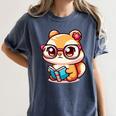 Adorable Book Lover Chipmunk With Reading Glasses Cute Premium Women's Comfort Colors T-Shirt Moss