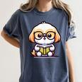 Adorable Book Lover Shih Tzu With Reading Glasses Cute Women's Comfort Colors T-Shirt Moss Adorable Book Lover Shih Tzu With Reading Glasses Cute Women's Comfort Colors T-Shirt Moss