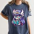 Adorable Book Lover Valkyrie With Reading Glasses Cute Women's Comfort Colors T-Shirt Moss