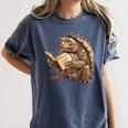 Alligator Snapping Turtle Reading A Book Women's Comfort Colors T-Shirt Moss