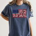 America US Flag Books Library Reading For Book Lover Reader Women's Comfort Colors T-Shirt Moss