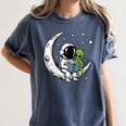 Astronaut Reading Book To Alien Moon Space Astronomy Women's Comfort Colors T-Shirt Moss Astronaut Reading Book To Alien Moon Space Astronomy Women's Comfort Colors T-Shirt Moss