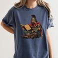 Attila The Hun Reading A Book Women's Comfort Colors T-Shirt Moss
