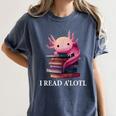 Axolotl Book Lover Librarian Reading Library Readers Women's Comfort Colors T-Shirt Moss Axolotl Book Lover Librarian Reading Library Readers Women's Comfort Colors T-Shirt Moss