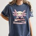 Axolotl Books Readsalotl Reading Bookworm Kawaii Axolotl Women's Comfort Colors T-Shirt Moss Axolotl Books Readsalotl Reading Bookworm Kawaii Axolotl Women's Comfort Colors T-Shirt Moss